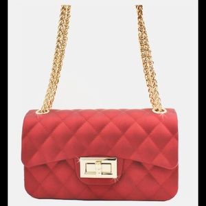 🌹RED🌹QUILTED  Jelly Crossbody/Shoulder Bag NWT🏷